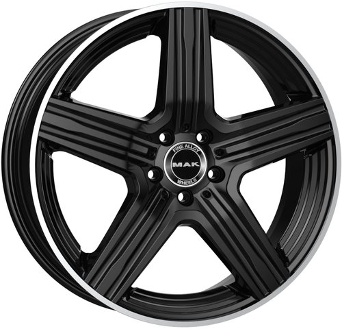 MAK Lewis 9x18 5x112 ET50 dia 66,6 gloss black mirror ring